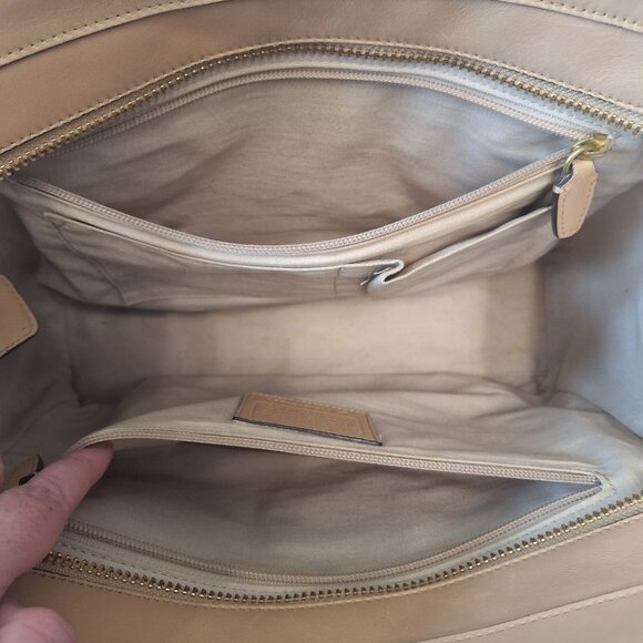 Coach Legacy Candace Sand Beige Leather Carryall Satchel K1249-24201 - Picture 5 of 7